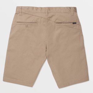 VOLCOM FRICKIN MODERN STRETCH CHINO SHORTS - KHAKI Size 31